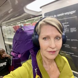 Embrace the Adventure… Lori with purple backpack